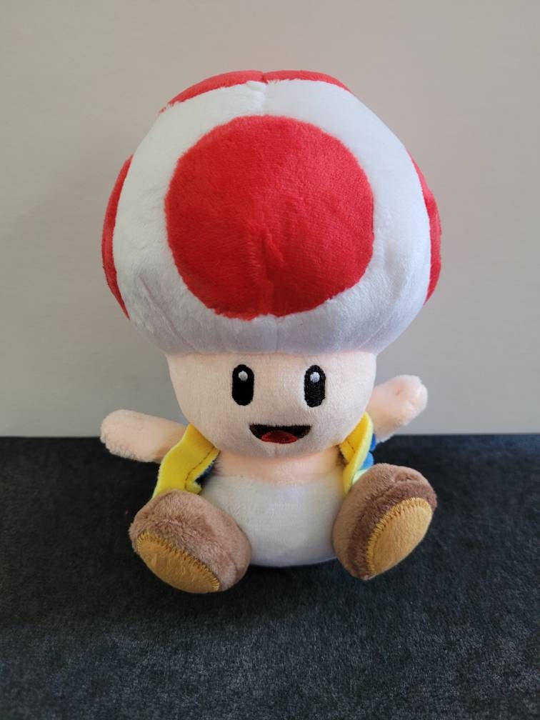 Super Mario All Star Collection Toad Stuffed Plush, Multicolored