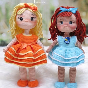 Amigurumi Crochet Monica Doll, Handmade Crochet Toy, Baby Doll, Hand Knitted Doll, Handmade Doll, Amigurumi Toy, Crochet Stuffed Doll