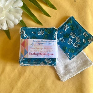 Washable wipe, made of cotton and sponge