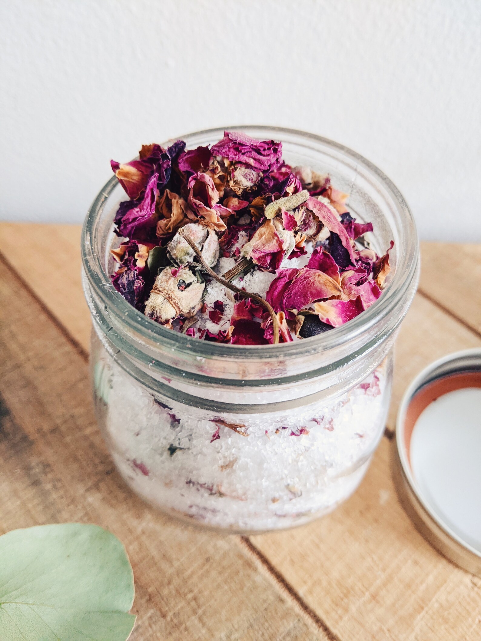 Dried Floral Bath Salt Gift Set 10oz Rose Milk Bath Salt and Etsy