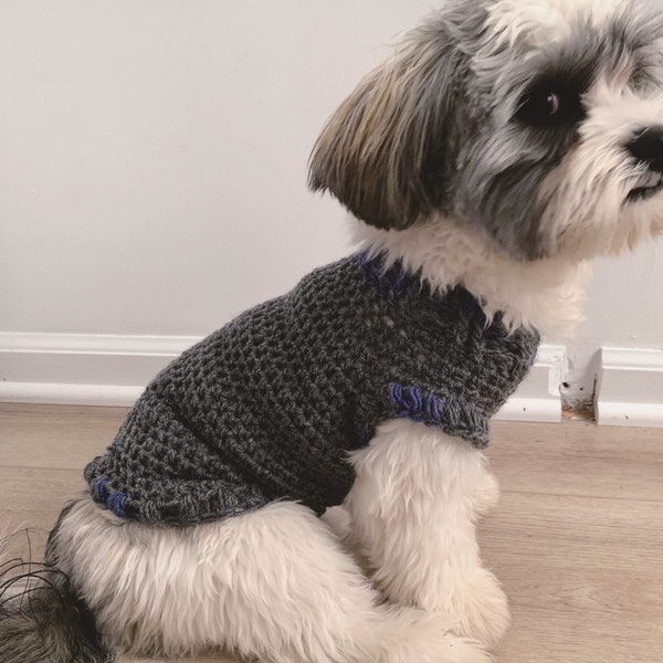 Cozy & Warm Dog or Cat Sweater | Dog or Cat Clothing | Pet Clothing | Crochet with Peruvian Wool