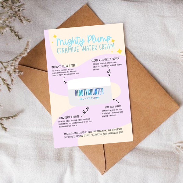 Mighty Plump Cream— SAMPLE + TIP CARD