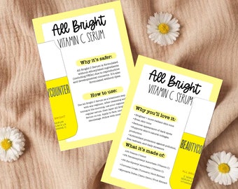 All bright c serum tip card