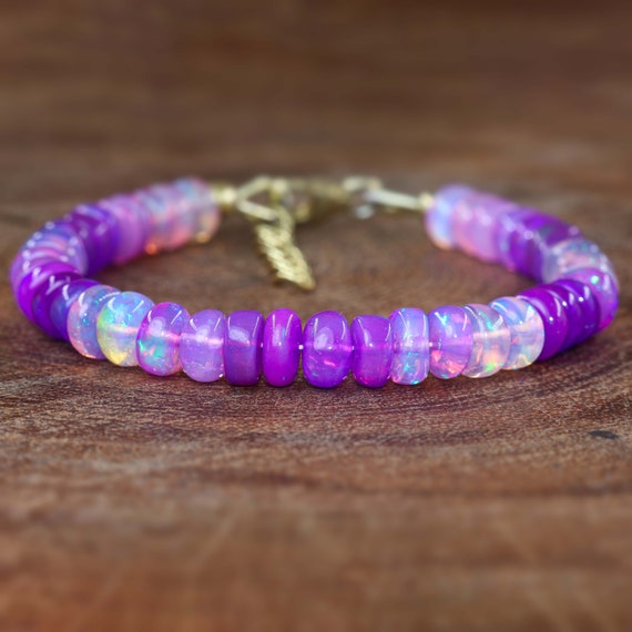 Purple Fire Opal Bracelet