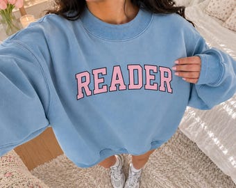 Cozy Reader Sweatshirt, Book Lover Crewneck, Literary Gift