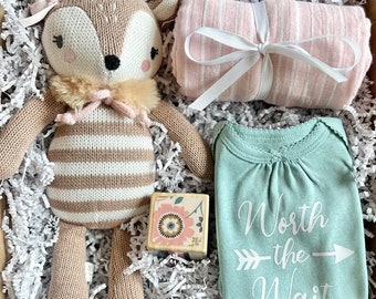 Regalo de baby shower, regalo para recién nacidos, set de regalo para bebés, regalo de bienvenida para bebés, regalo para bebés, caja de regalo para bebés, caja para paquetes de bebés, caja para bebés. Cesta de bebé