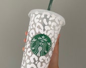 White Cheetah Starbucks Tumbler