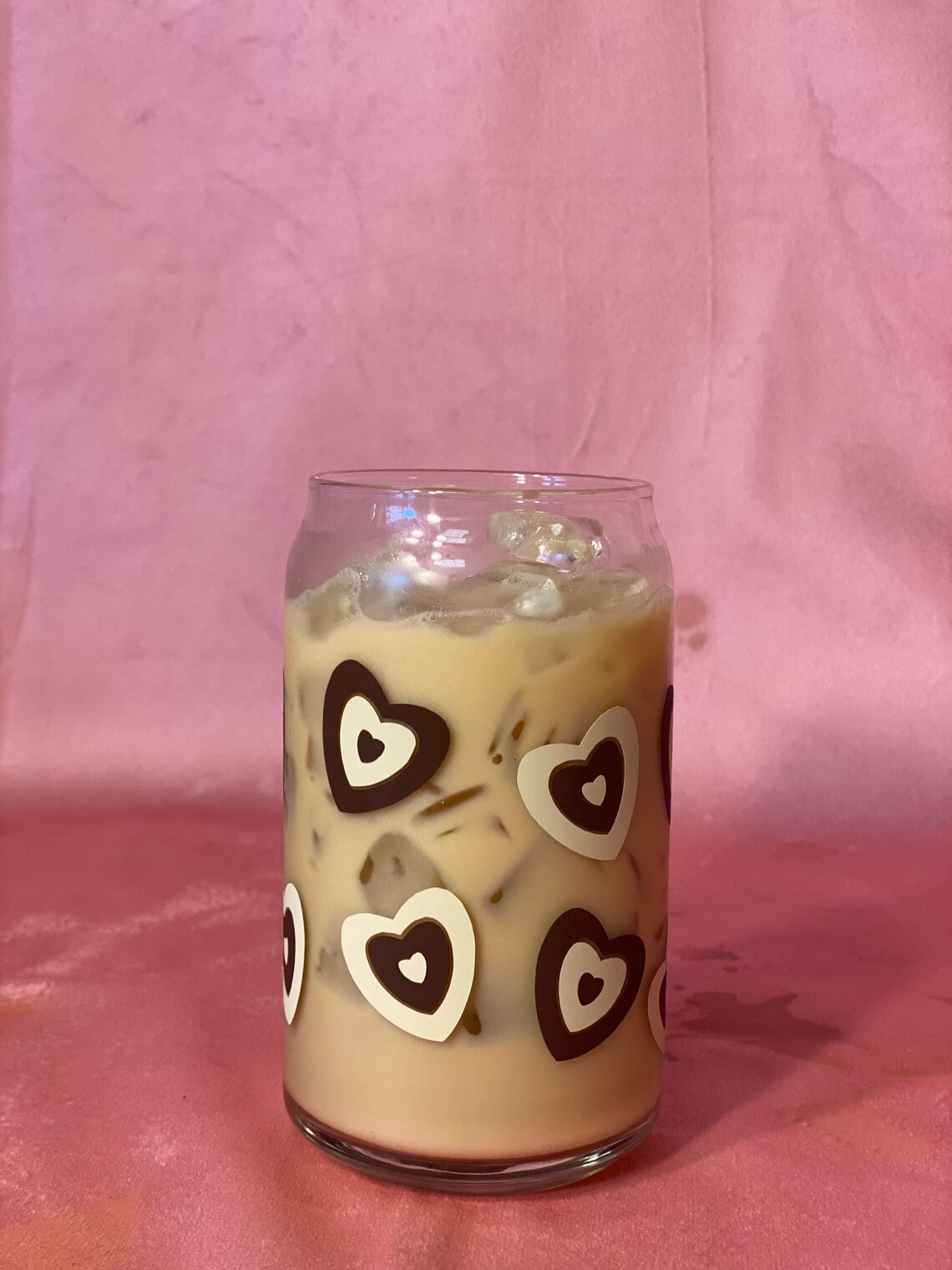 Heart Iced Coffee Cup Etsy