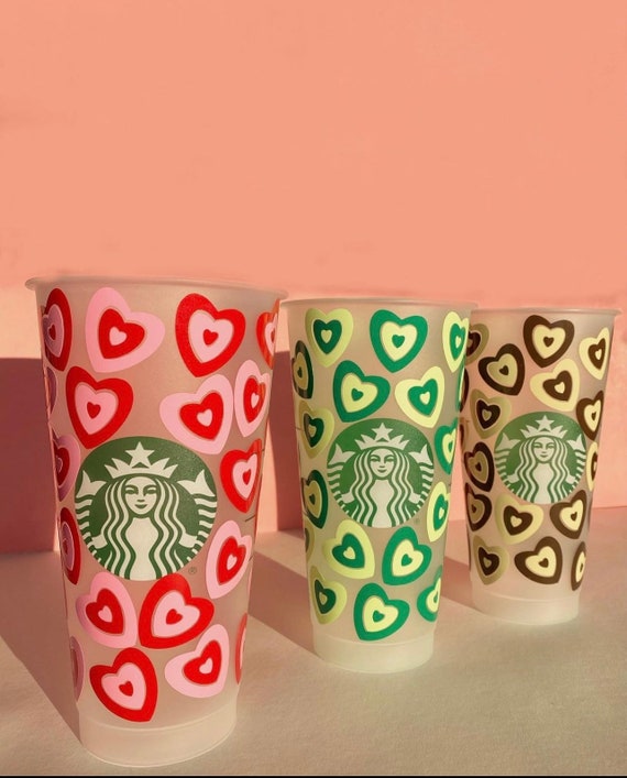 Starbucks Heart Tumbler Etsy