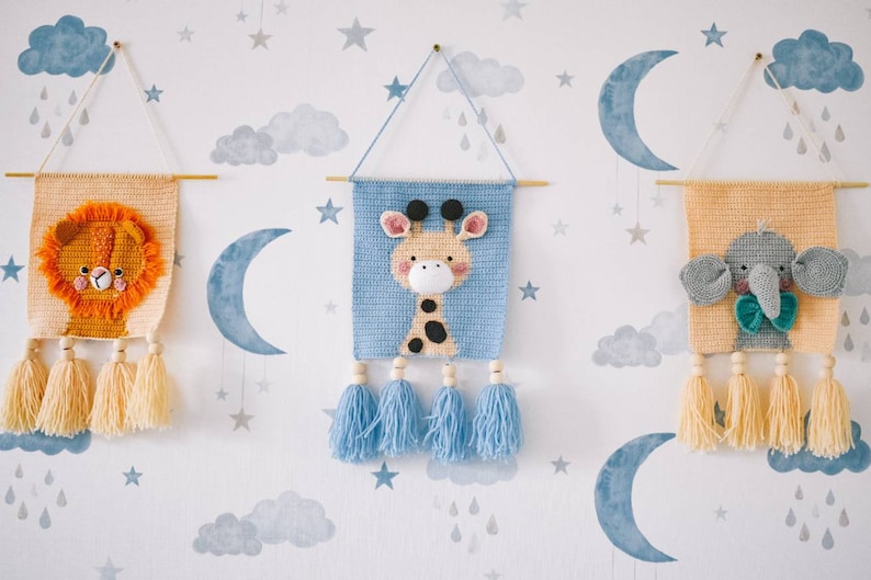 Giraffe Wall Hanging Nursery Decoration Safari Animal Wall Etsy UK