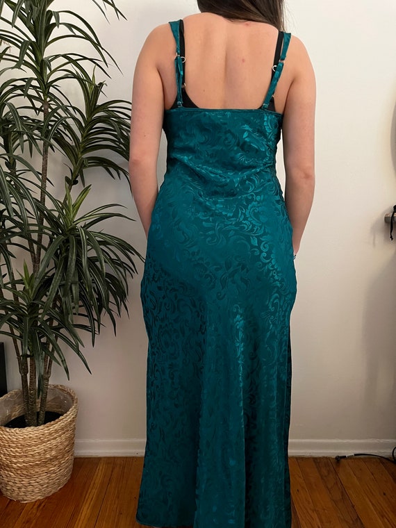 Vintage Victoria Secret Emerald Green Slip Dress - image 4