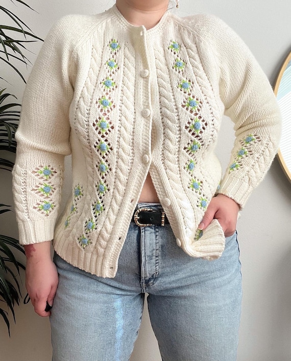 Hand knit Cottagecore Sweater