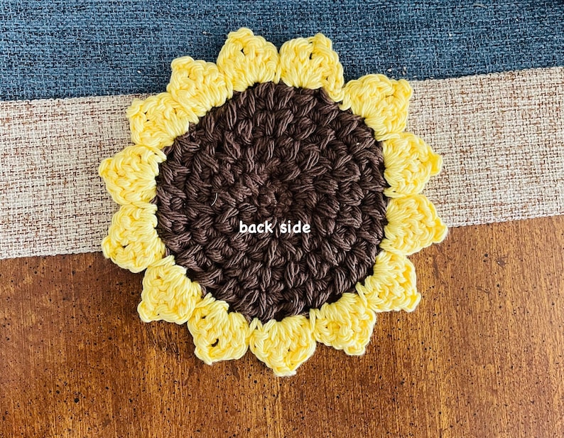 Sunflower Coaster Crochet Pattern Instant PDF Download - Etsy