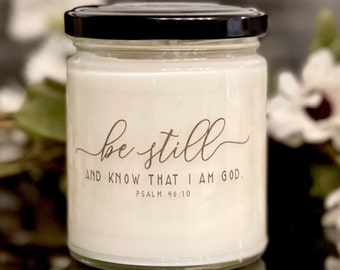 Customized Bible Verse Candle, 9 oz and 16 oz Candles, Scripture Candle, Gospel Candle, Christian Gift, Customized Gift