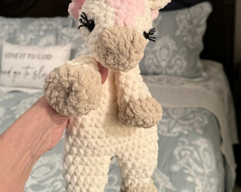 Unicorn Snuggle Buddy, crochet snuggle toy, toddler gift, baby gift