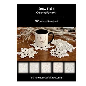 Snowflake Crochet Pattern Instant PDF Download