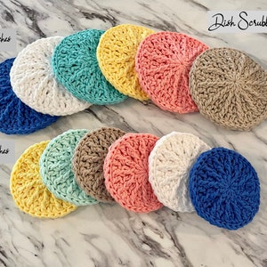 Crocheted Cotton Dish Scrubbies: Eco-Friendly Kitchen Cleaning