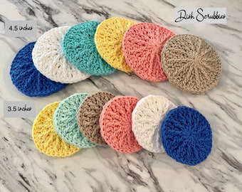 Crocheted dish scrubby, assorted colors and sizes, handmade gift