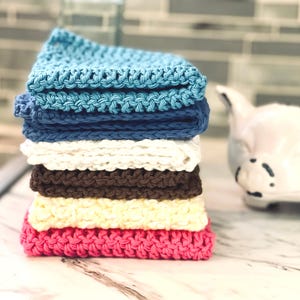 Crochet Dish Cloths Handmade Cotton Bath Cloths For Kitchen or Bath Cusomized Colorful Cloths for Home Shower Gift