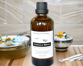 Vanilla Bean Oil, Vanilla Infused Fractionated Coconut Oil, Gift for her