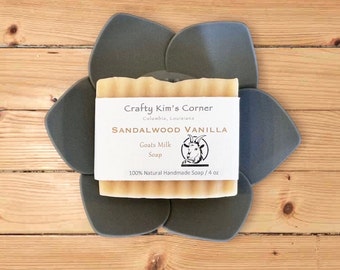 Sandalwood Vanilla Goat Milk Soap, Homemade, Cold Processed Soap, Bath and Beauty Gift