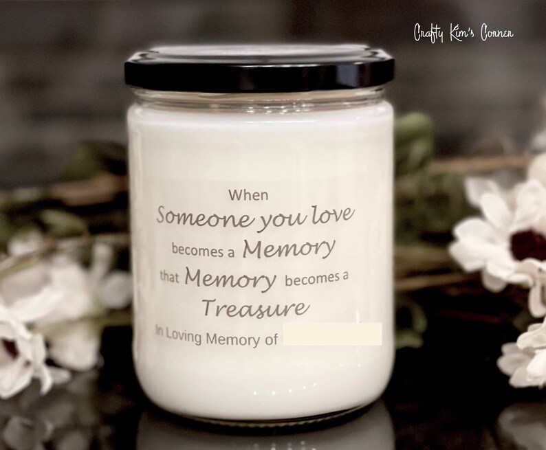 Memorial Gift Candle / Loss of Loved One Gift / Soy Candle / Etsy