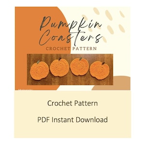 Pumpkin Coaster Crochet Pattern Easy For Beginners Instant PDF Download