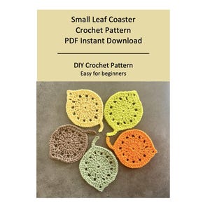 Small Leaf Coaster Crochet Pattern Instant PDF Download