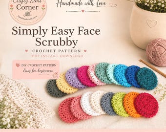 Face Scrubby Crochet Pattern | Easy Beginner Friendly | Instant PDF Download