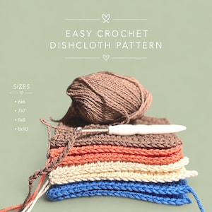 Crochet Cotton Dishcloth Pattern | Beginner Friendly | Instant PDF Download