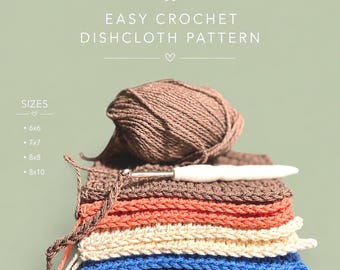 Crochet Cotton Dishcloth Pattern | Beginner Friendly | Instant PDF Download