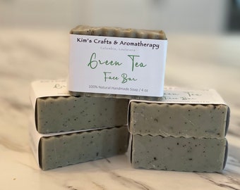 Green Tea Facial Soap, Homemade, Cold Process Soap, Bath & Beauty Gift
