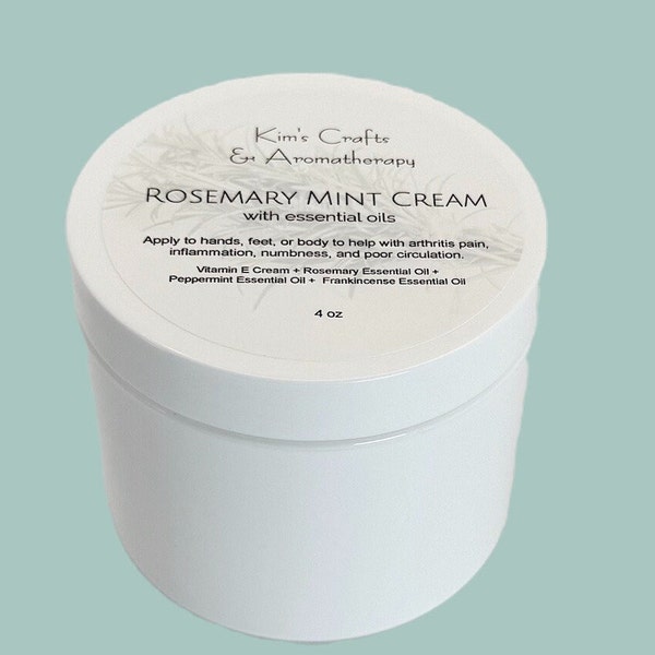 Rosemary Mint Cream, Arthritis Relief Cream, Aromatherapy Gift