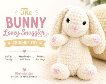 Bunny Lovey Snuggler Crochet Toy | Soft Baby Toy, Security Blanket