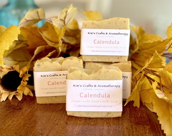 Calendula Goat's Milk Soap, Homemade, Cold Process Soap, Bath & Beauty Gift