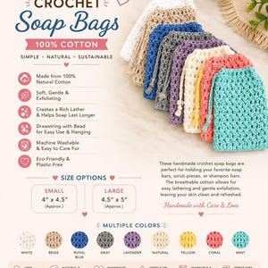 Crochet Soap Saver Bag | Reusable Body Scrubber | Handmade Soap Holder