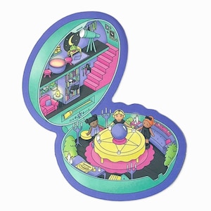 Pegatina inspirada en Polly Poltergeist de los años 90