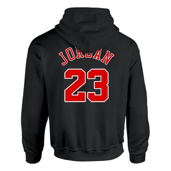 Michael Air Jordan 23 Chicago Bulls Red Black Hoodie, M