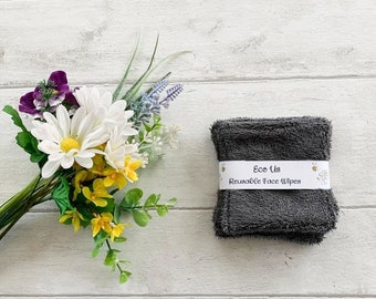 Reusable Face Wipes 4"x4" - Grey