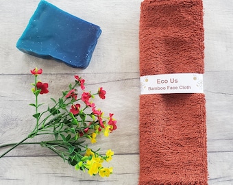 Bamboo Face Cloth / Flannel - Terracotta