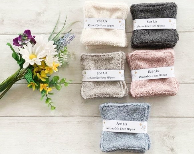 Reusable Bamboo Face Wipes 4"x4"