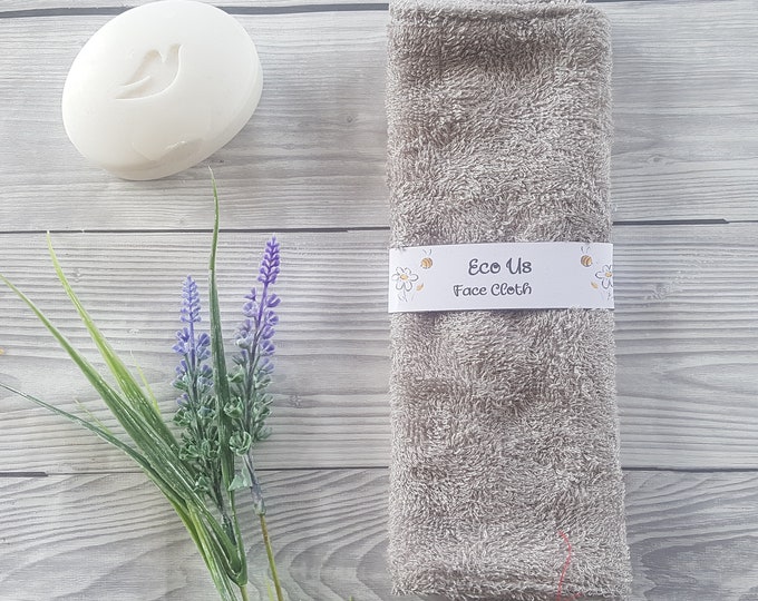 Bamboo Face Cloth / Flannel - Silver