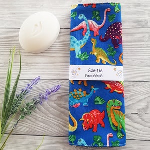 Bambus Gesichtstuch, Flanell, Gesichtstuch, Bambustuch, Eco-Tuch, Eco-Feuchttücher, Schminktuch, umweltfreundlich, Reinigung, Dinosaurier