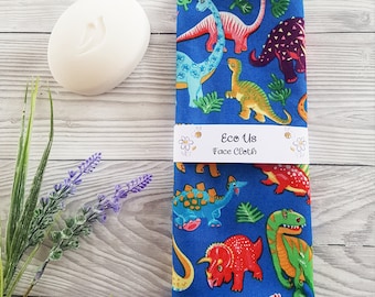 Face Cloth - Bamboo and Cotton - Dinosaurs Royal