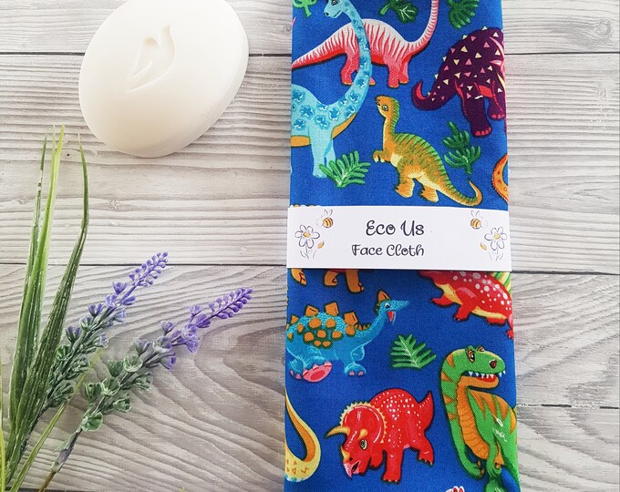 Face Cloth - Bamboo and Cotton - Dinosaurs Royal