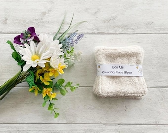 Reusable Bamboo Face Wipes 4"x4"  - Ivory
