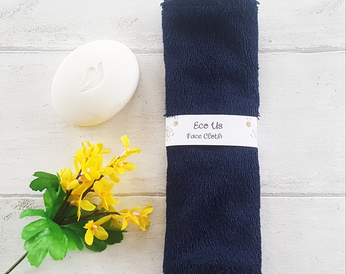 Bamboo Face Cloth / Flannel - Navy