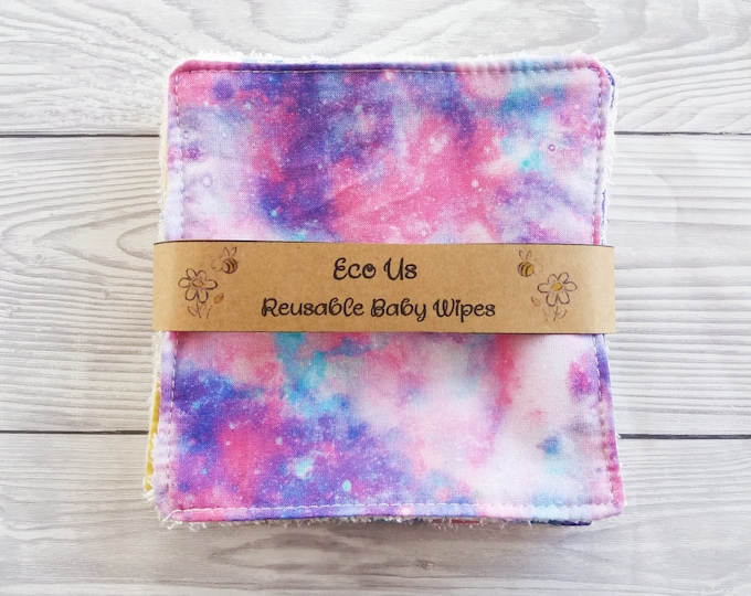 Reusable Bamboo Baby Wipes - Marble Galaxy