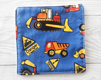 Reusable Bamboo Baby Wipes - Diggers