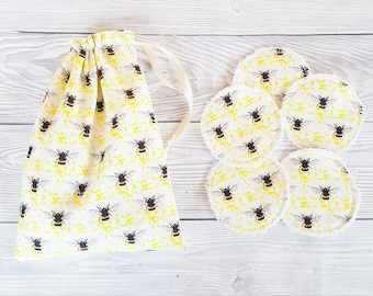 Zero Waste Face Pads, Rounds Face Pads, Reusable Face Wipes, Reusable Makeup Wipes, Eco Friendly, Reusable Cotton Pad, Facial Cleansing Pads